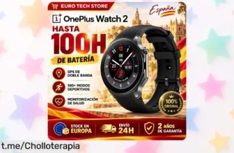 Reloj inteligente OnePlus 2, ¡listo para seguir tu salud y actividad con batería de 100 horas! Aprovecha este precio regalado antes de que desaparezca.