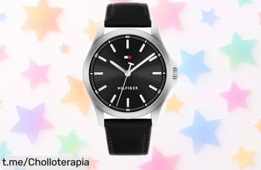 Reloj urbano de hombre Tommy Hilfiger con correa de cuero y resistencia al agua, ¡ahora a un precio loco que no puedes dejar pasar!