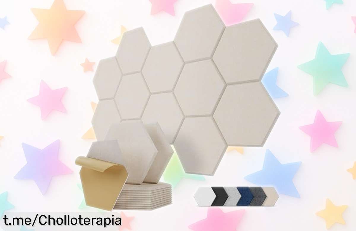 Renueva tu espacio con los paneles acústicos hexagonales autoadhesivos; mejora la acoustica y transforma tus paredes rápido y fácil, ¡aprovecha este ofertón que no se repetirá!
