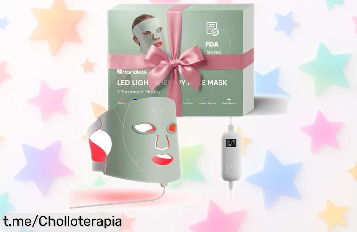Revitaliza tu piel con la increíble máscara LED facial Nanoleaf, ahora a un precio loco: ¡no dejes pasar este ofertón que hará brillar tu rostro!