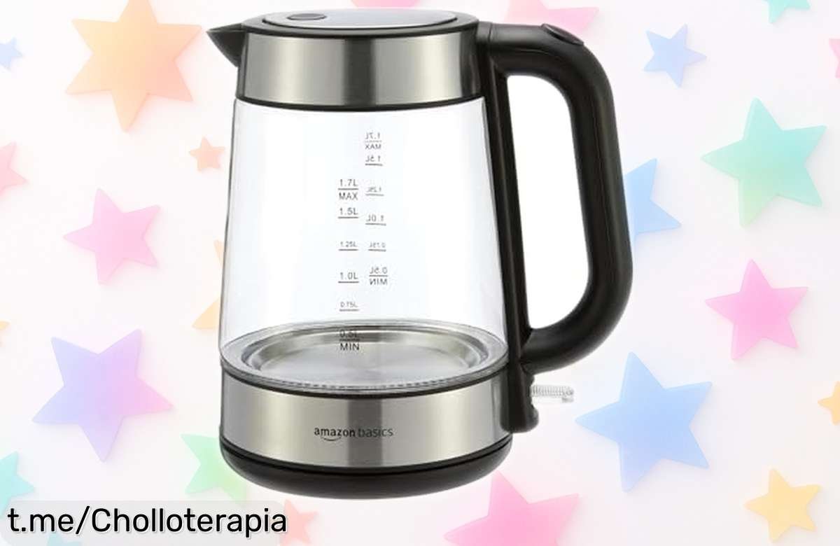 Revoluciona tus bebidas con el hervidor eléctrico de cristal Amazon Basics, rapidez y apagado automático en un precio loco que no puedes dejar escapar. ¡Hazlo tuyo ya!