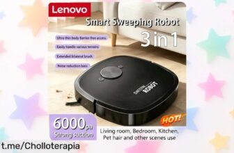 Robot aspirador 3 en 1 Lenovo: ¡la solución perfecta para limpiar sin esfuerzo y a un precio de escándalo! No dejes pasar este chollo, porque tu hogar se merece estar reluciente.