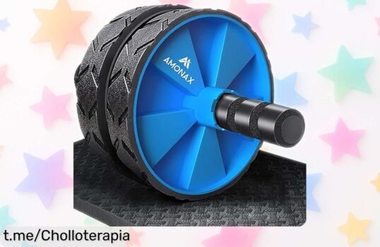 Rodillo de rueda para abdominales Amonax con alfombrilla grande en precio loco: ponerte fuerte nunca fue tan fácil y accesible, ¡aprovéchalo antes que se acabe!