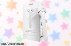 Rodillo facial sónico GESKE 4 en 1 para reafirmar tu piel y reducir arrugas, ahora a un precio de escándalo que no puedes dejar escapar; ¡cuida de ti como mereces!