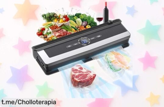 Sellador al vacío 5 en 1 con cortador y pantalla digital, ¡ofertón espectacular! Aprovecha ahora que el precio ha bajado una barbaridad y convierte tu cocina en un chef profesional.