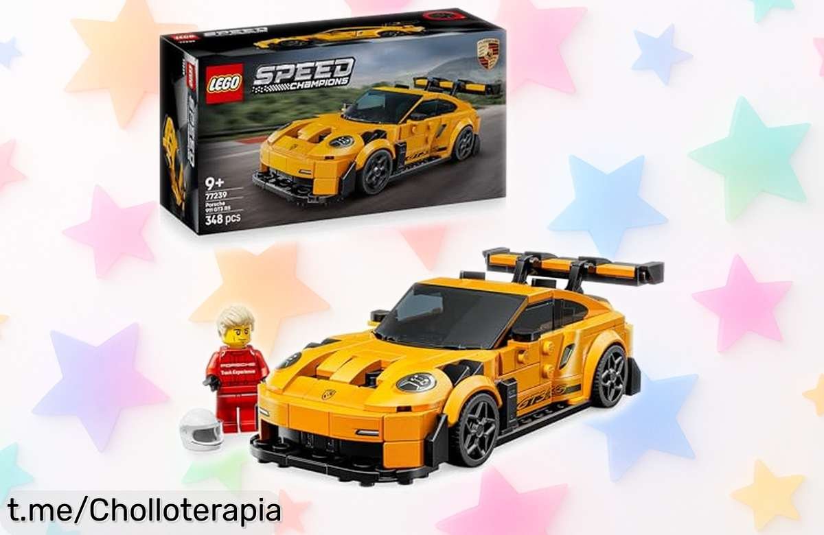 Set LEGO del impresionante Porsche 911 GT3 RS para peques, con minifigura piloto: ¡espectacular diversión al mejor precio, ahora mismo es un chollo imperdible!