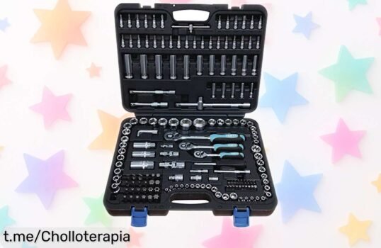 Set completísimo de 179 herramientas Fervi con llaves de vaso para que siempre estés preparado, en un ofertón irresistible que hará brillar al manitas que llevas dentro.