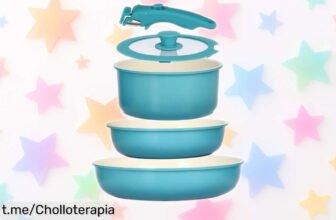 Set de 5 ollas y sartenes GiPP con mango extraíble a precio loco, disfruta de comidas deliciosas sin que nada se pegue y llévalas al horno ¡no te lo querrás perder!