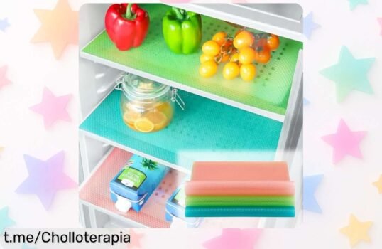 Set de 6 forros para nevera que protegen tus estantes con un ofertón de locura: ¡deja tu cocina como nueva y olvídate de las manchas ya mismo!