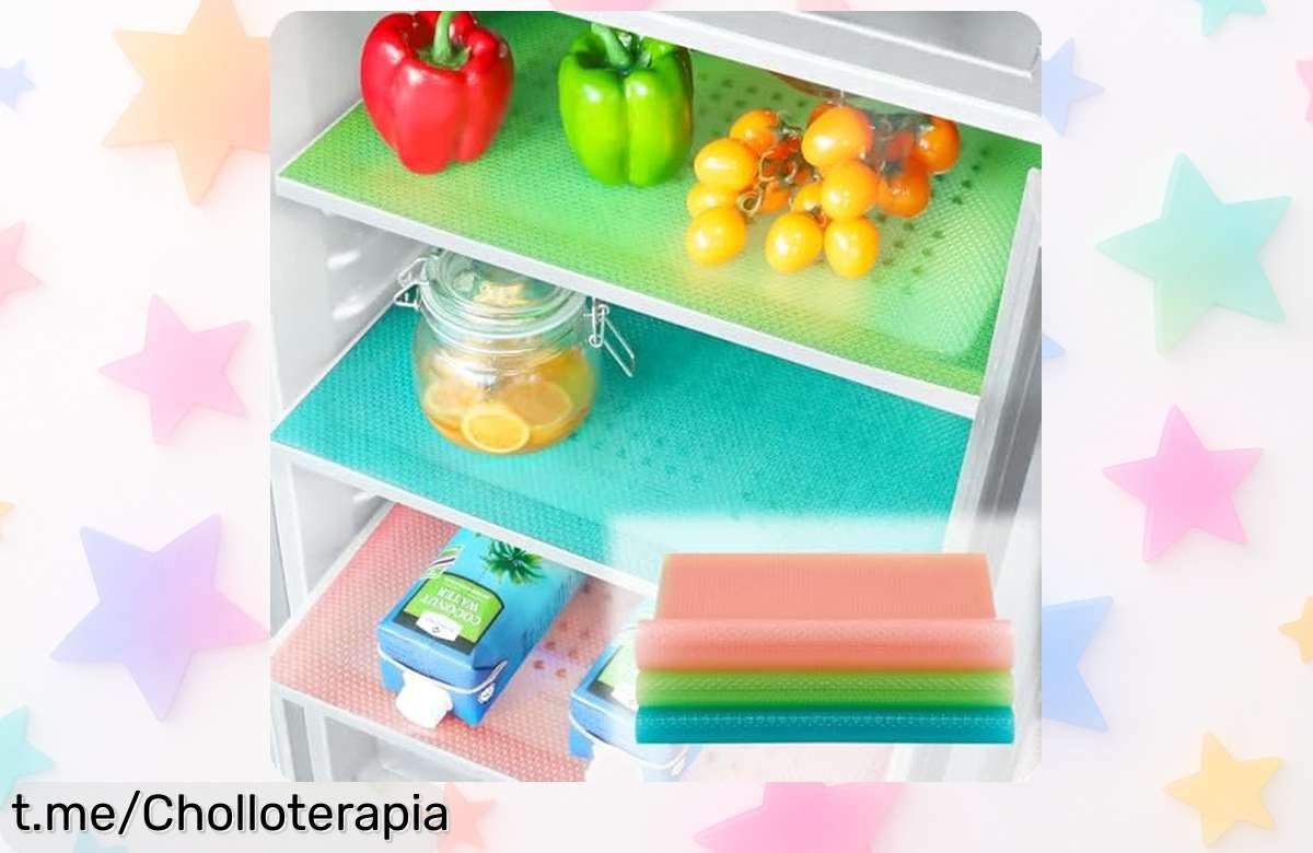 Set de 6 forros para nevera que protegen tus estantes con un ofertón de locura: ¡deja tu cocina como nueva y olvídate de las manchas ya mismo!