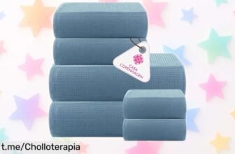 Set de 6 toallas Casa Copenhagen 100% algodón egipcio a precio loco: ¡super absorbentes y resistentes para bañar a toda la familia! No dejes pasar este ofertón único que transforma tu hogar.
