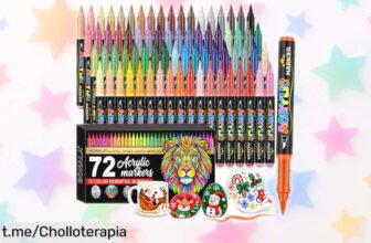 Set de 72 rotuladores acrílicos Bonala con punta pincel, ¡aprovecha el precio de escándalo y pon a volar tu creatividad sin límite!