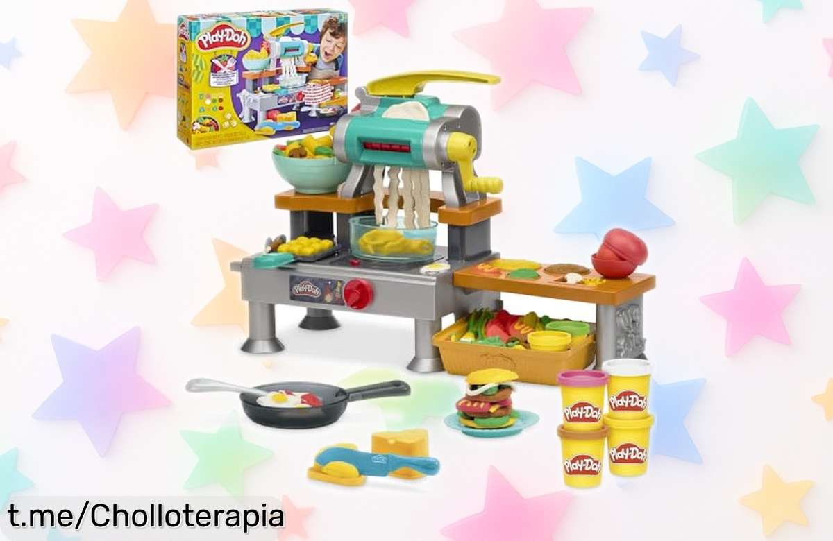 Set de cocina PlayDoh para niños, más de 25 alimentos para jugar como un mini chef; ¡super chollo que estimulará su creatividad y hará volar su imaginación!