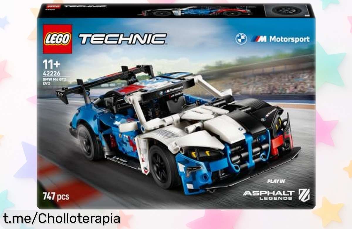 Set de construcción LEGO del BMW M4 GT3 EVO con detalles espectaculares y código exclusivo para Asphalt Legends, a un precio tirado que no puedes dejar escapar.