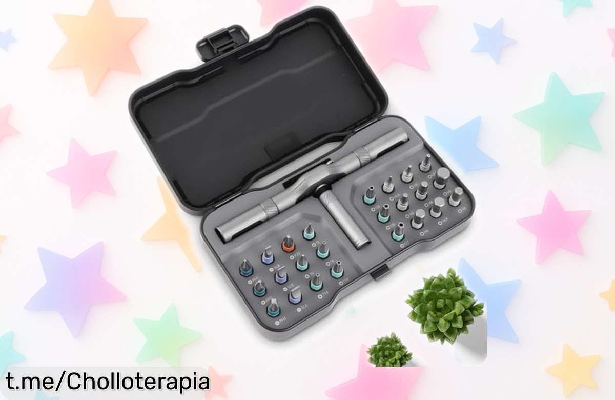 Set de destornilladores 24 en 1 con trinquete que te hará sentir como un pro; ¡aprovéchalo porque este precio locura no durará!