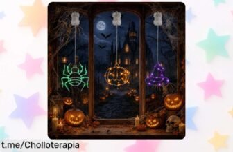 Set de guirnaldas LED para Halloween con 3 luces y 8 modos diferentes, ¡aprovéchate de este ofertón único que dará vida a tu hogar! Crea momentos espeluznantes ahora.