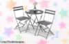 Set de jardín VOUNOT® con mesa y 2 sillas, ¡precio rebajado increíblemente bajo para disfrutar del aire libre! No te lo pierdas, tu terraza lo merece.