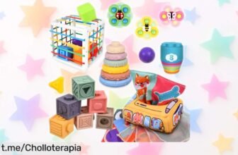 Set de juguetes Montessori IEEILULU 6 en 1 para bebés y peques: estimula la mente mientras alivia encías, ¡ahora con un precio rebajado que te hará sonreír!