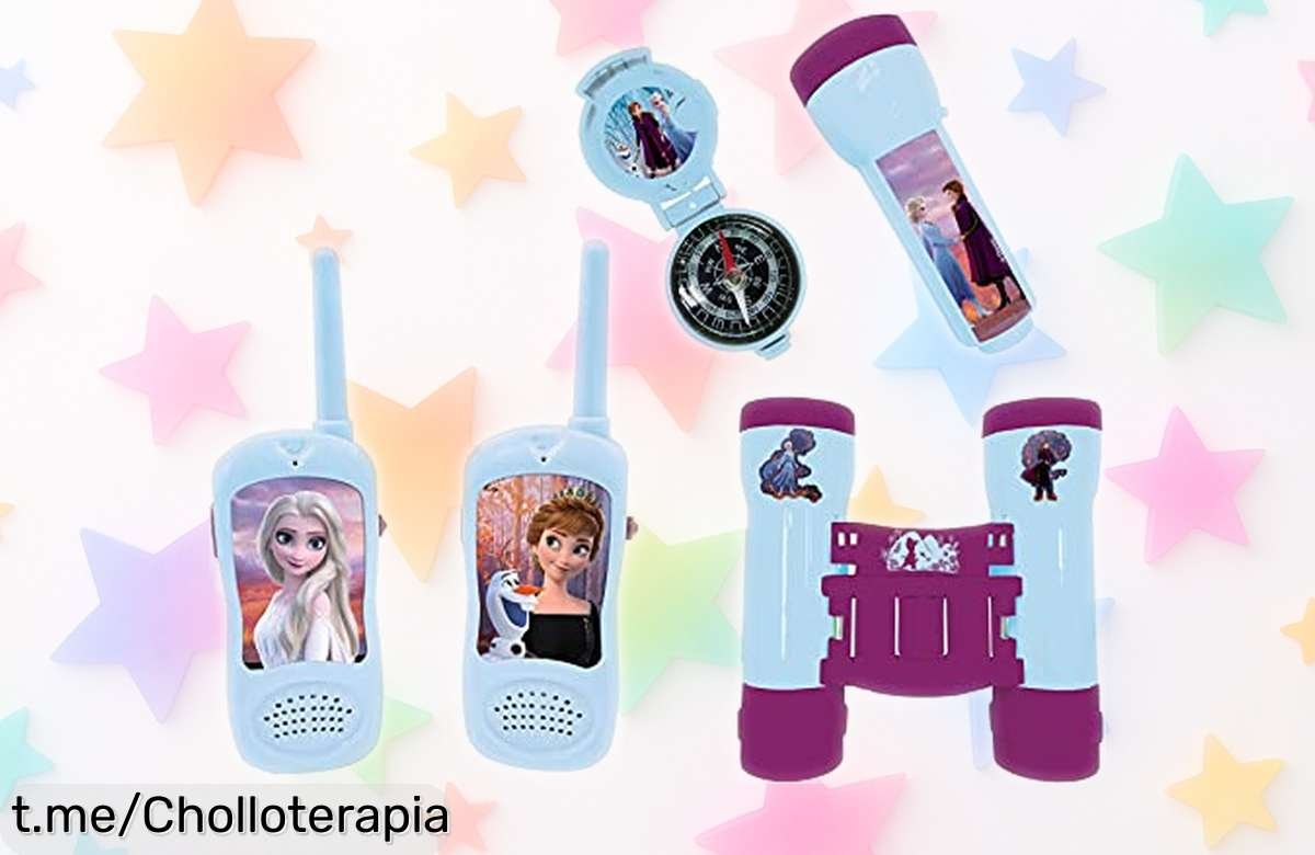 Set de walkietalkies, prismáticos y linterna Lexibook Frozen: el ofertón que hará brillar tus aventuras, ¡no te quedes sin tu set explorador hoy mismo!