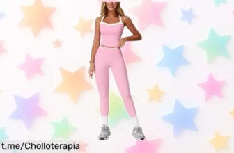 Set deportivo IDOPIP de dos piezas: luce genial con este super chollo para yoga y gym, ¡no te quedes sin tu conjunto que se seca rápido y aguanta el ritmo!