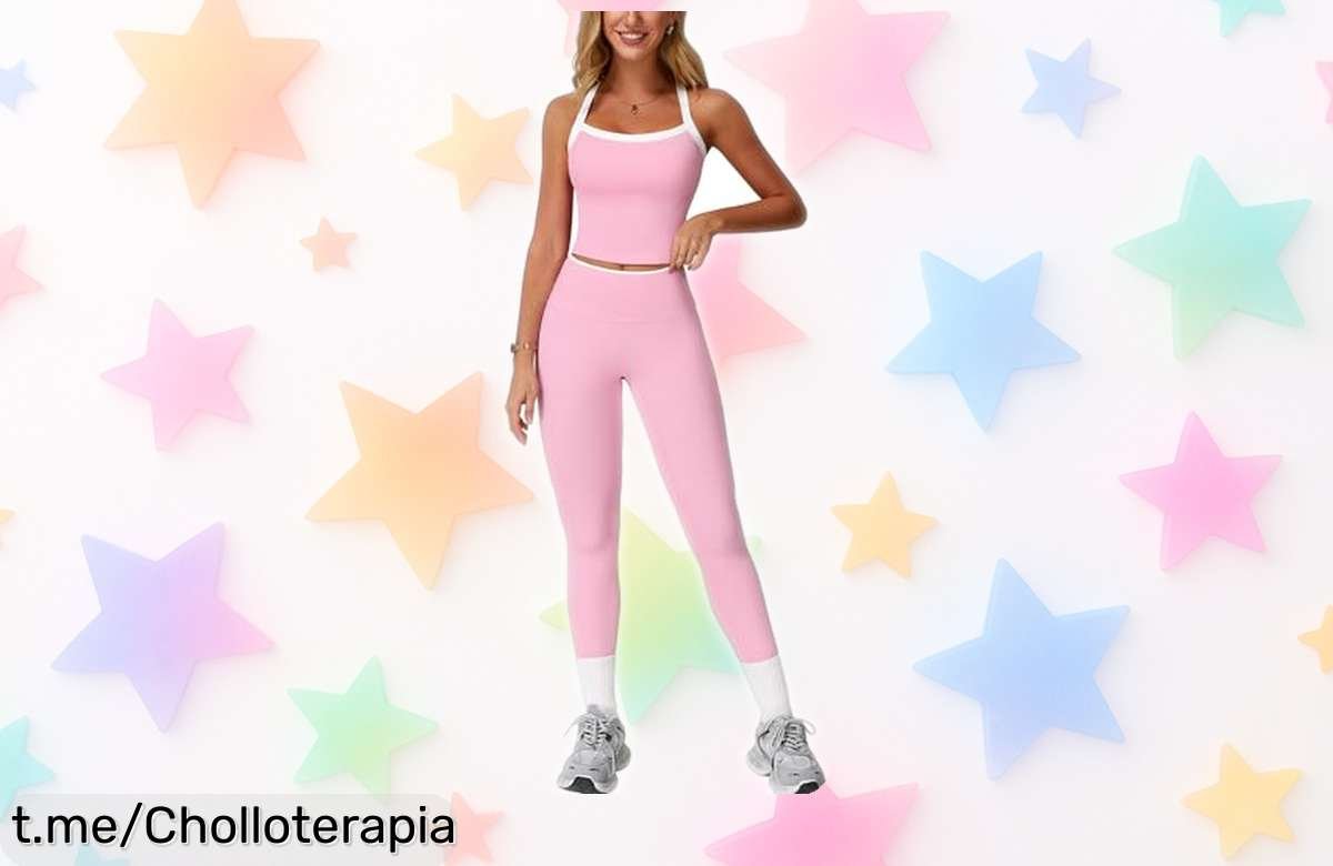 Set deportivo IDOPIP de dos piezas: luce genial con este super chollo para yoga y gym, ¡no te quedes sin tu conjunto que se seca rápido y aguanta el ritmo!
