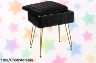 Silla otomana de piel falsa IBUYKE con almacenamiento y patas antideslizantes, ¡rebajada a un precio loco! Dale estilo a tu rincón ahora mismo antes de que se agote.