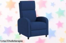 Sillón reclinable manual HOMCOM con reposapiés: el ofertón que te hará relajarte a tope sin ocupar espacio, ¡aprovéchalo antes de que se agote!