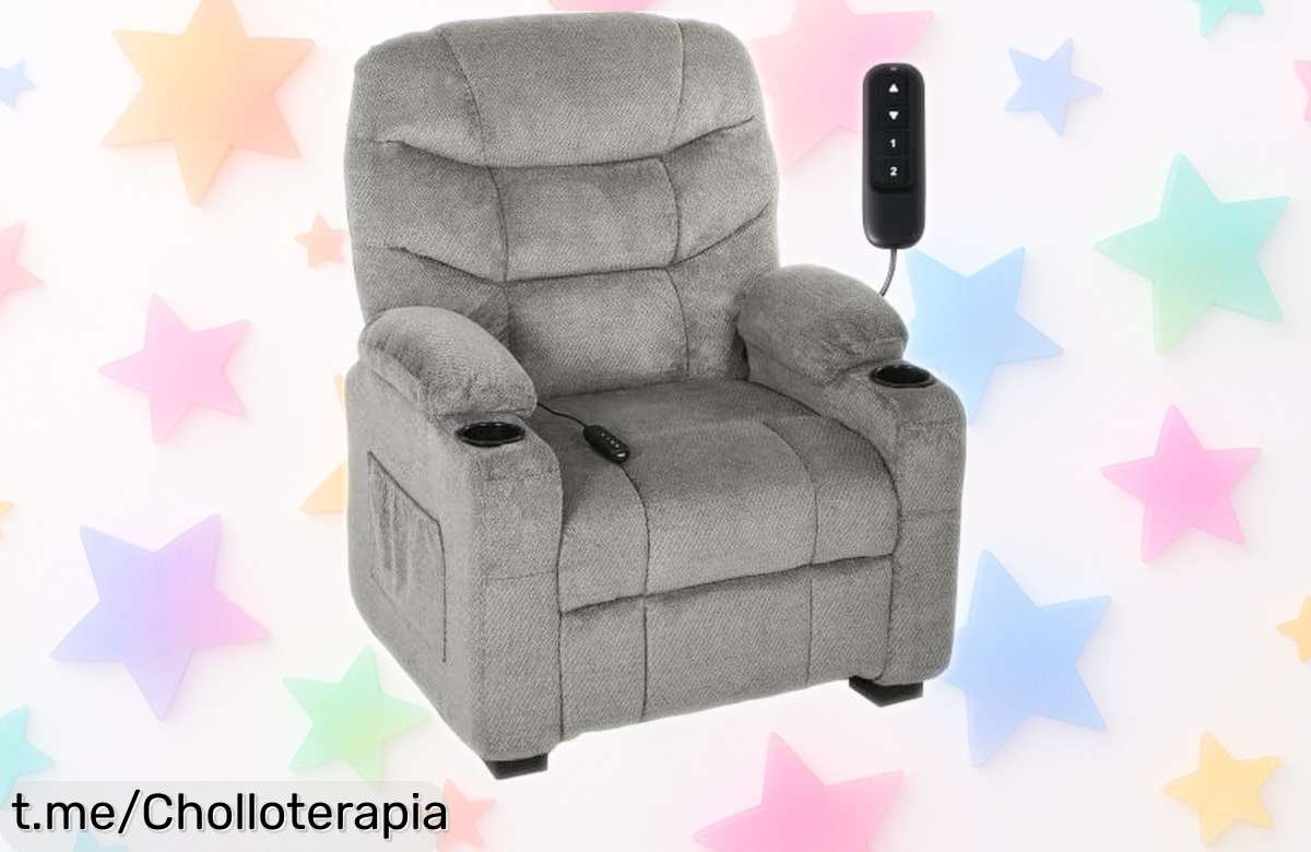 Sillón relax eléctrico HOMCOM con mando y carga USB, ¡un ofertón que cambiará tus siestas para siempre! Aprovecha esta rebaja antes de que se acabe.
