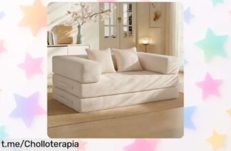 Sofá cama Vipbear para dos, nunca visto: amplio y resistente, ideal para maratones de peli o siesta. ¡No te pierdas este chollazo que transformará tu chill out!