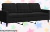Sofá de 3 plazas vidaXL en terciopelo negro, un chollazo que transforma tu salón y brinda estilo para disfrutar con los tuyos, no te quedes sin el tuyo ¡aprovéchalo ya!