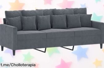Sofá de 3 plazas vidaXL en terciopelo, un chollo a precio fácil que transformará tu salón y se convertirá en el corazón del hogar. ¡No te quedes sin el tuyo!
