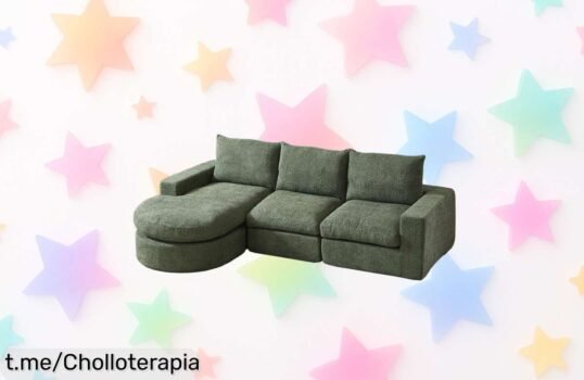 Sofá modular con chaise reversible que transforma tu hogar en un refugio acogedor a precio loco, ¡no dejes pasar esta oportunidad única para disfrutar!