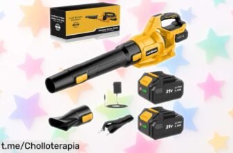 Soplador de hojas JYGMPRO con 2 baterías y 3 velocidades: ¡ofertón que no te puedes dejar escapar para mantener tu jardín siempre impecable!