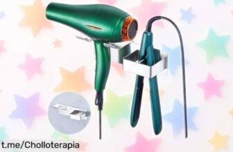 Soporte autoadhesivo para secador y plancha LOXSUN, nunca antes visto: ofrece resistencia extrema al mejor precio y cuida tus aparatos. ¡No dejes pasar este ofertón que te va a encantar!