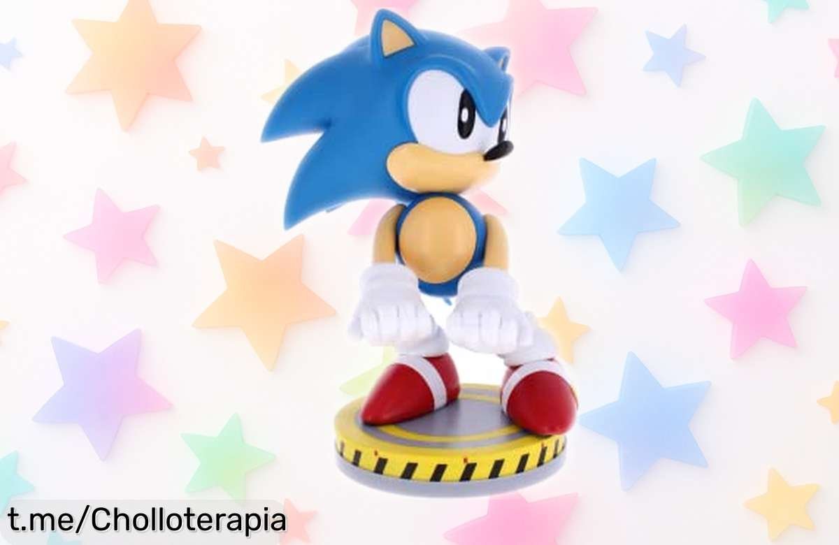 Soporte para mando o móvil de Sonic The Hedgehog, el detallazo que hará brillar tu setup a precio loco ¡no te quedes sin él!