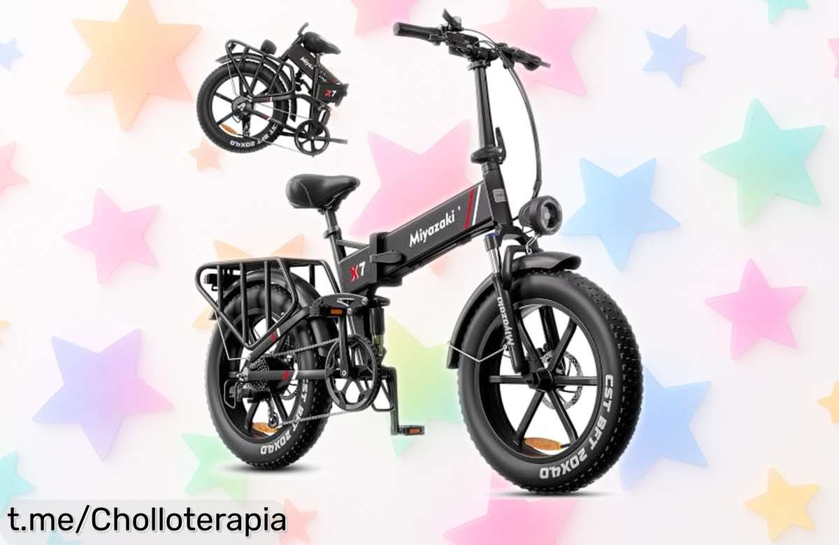 Sorprendente bici eléctrica Miyazaki X7: motor potente y batería extraíble, ahora a un precio de locura que no te puedes perder. Muévete con estilo y sin esfuerzo ¡consíguela ya!