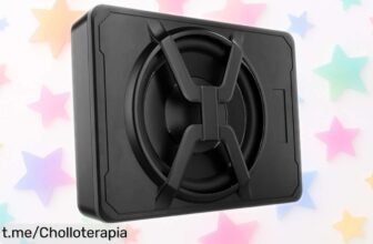 Subwoofer activo de 10 Realdio con luces azules y graves potentes a un precio loco, ¡no te lo puedes perder y dale vida a tu música ya!