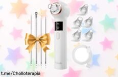 Succionador de puntos negros Mylzdobs con 3 modos y 5 boquillas a precio rebajado ¡para que luzcas una piel radiante sin complicaciones!