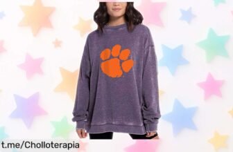 Sudadera ChickaD NCAA para mujer con efecto burnout: ¡rebaja espectacular que te hará deslumbrar y sentir única al momento!