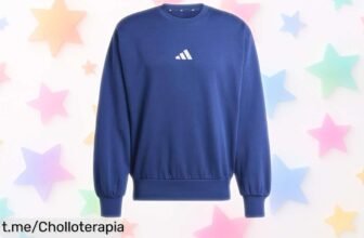 Sudadera con cuello redondo de adidas, estilo único y a precio regalado; no pierdas la oportunidad de lucir increíble en cada ocasión. ¡Consíguela ahora antes que se agote!