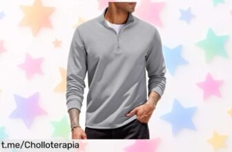 Sudadera de hombre COOFANDY con media cremallera, súper chollo que no puedes dejar pasar, ¡rebajadísima para lucir impresionante en cada planazo!