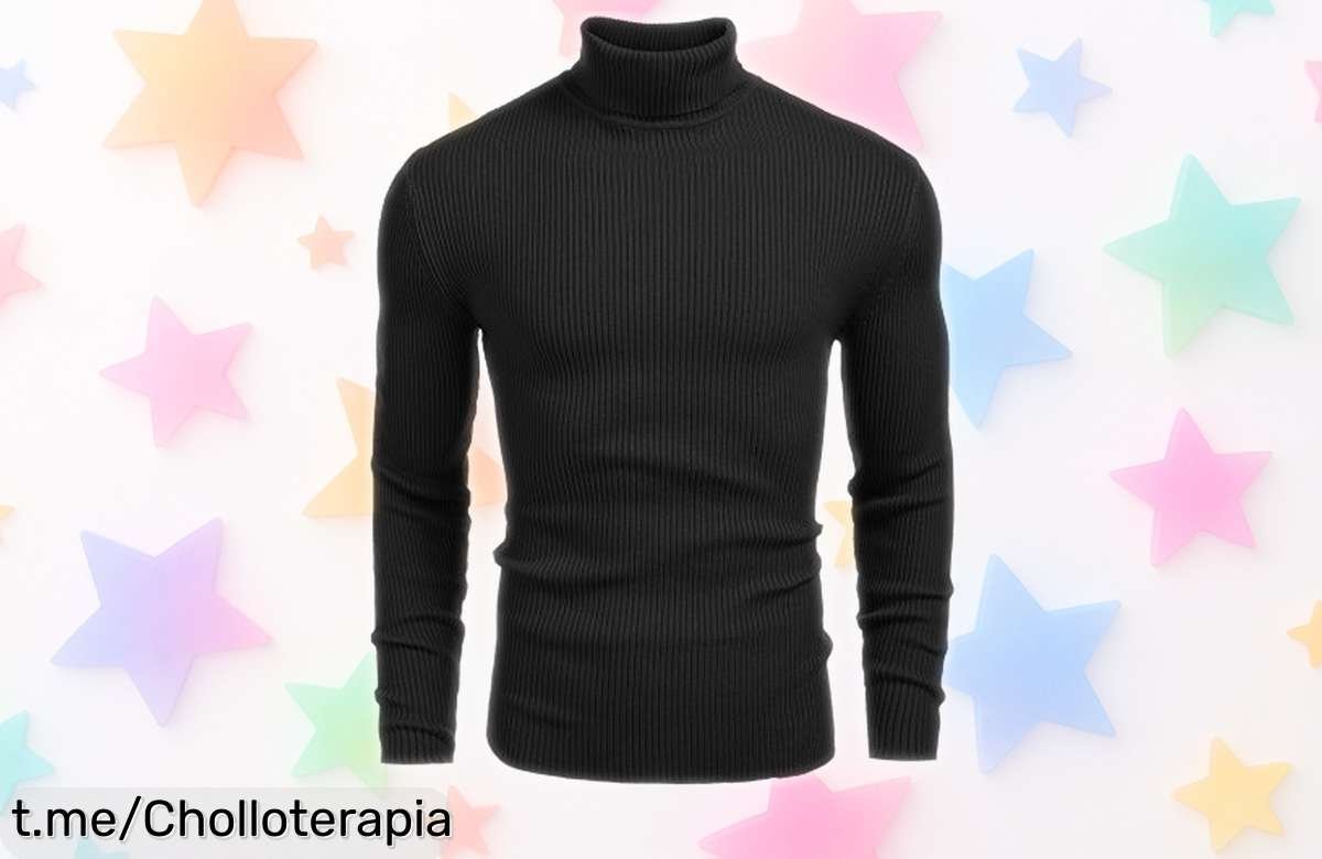 Suéter de punto COOFANDY con cuello alto, elegante y suave a un precio que no volverás a ver; vístete con estilo y confort antes de que se acabe esta oferta única.