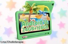 Tableta Android de 7 pulgadas para niños con control parental y espacio amplio, super chollo que los peques no querrán dejar de usar. ¡Hazte con ella ya y disfruta el momento!