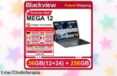 Tableta grande Blackview MEGA 12 con pantalla 2.4K y 12GB de RAM: un ofertón espectacular que no puedes dejar escapar, ¡tu entretenimiento en alta definición te espera!