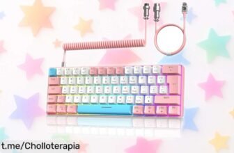 Teclado mecánico compacto ZIYOU LANG T60 con teclas rápidas y retroiluminación arcoíris, ¡aprovéchalo! Precio loco que hará felices a los gamers antes de que se agote.