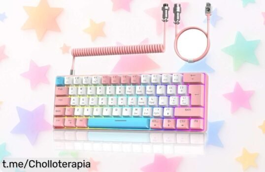 Teclado mecánico compacto ZIYOU LANG T60 con teclas rápidas y retroiluminación arcoíris, ¡aprovéchalo! Precio loco que hará felices a los gamers antes de que se agote.