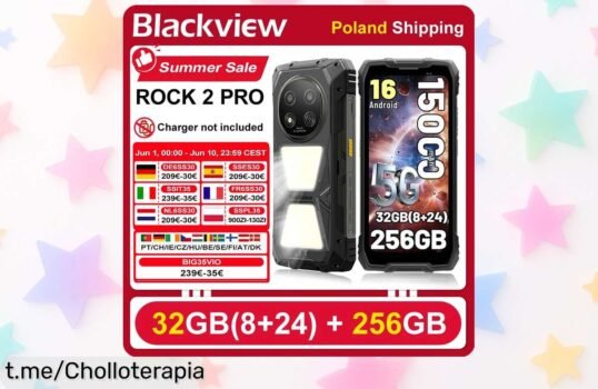 Teléfono robusto Blackview ROCK 2 Pro, un móvil que aguanta el ritmo y con una oferta que baja de precio brutalmente. ¡No te quedes sin este pepino 5G y disfruta la libertad!