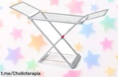 Tendedero plegable OEMP: super compacto, aguanta hasta 10 kg y se guarda en un plis. ¡No dejes pasar este ofertón que te ahorra espacio y facilita tu vida!