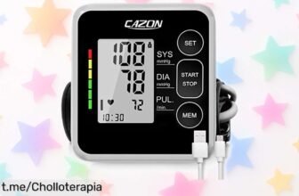 Tensiómetro de brazo CAZON a un precio loco que cuida tu salud al instante, ¡240 mediciones! No dejes pasar este chollazo y controla tu presión sin complicaciones.