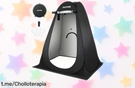 Tienda de campaña para ducha e inodoro, perfecta para tus aventuras al aire libre y a un precio regalado que no podrás dejar escapar. ¡Hazte con ella antes de que se agote!